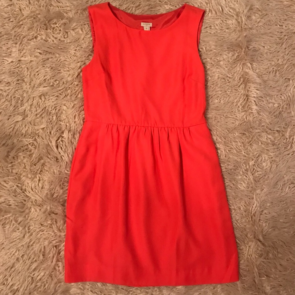NWOT J. Crew Coral Shift Dress